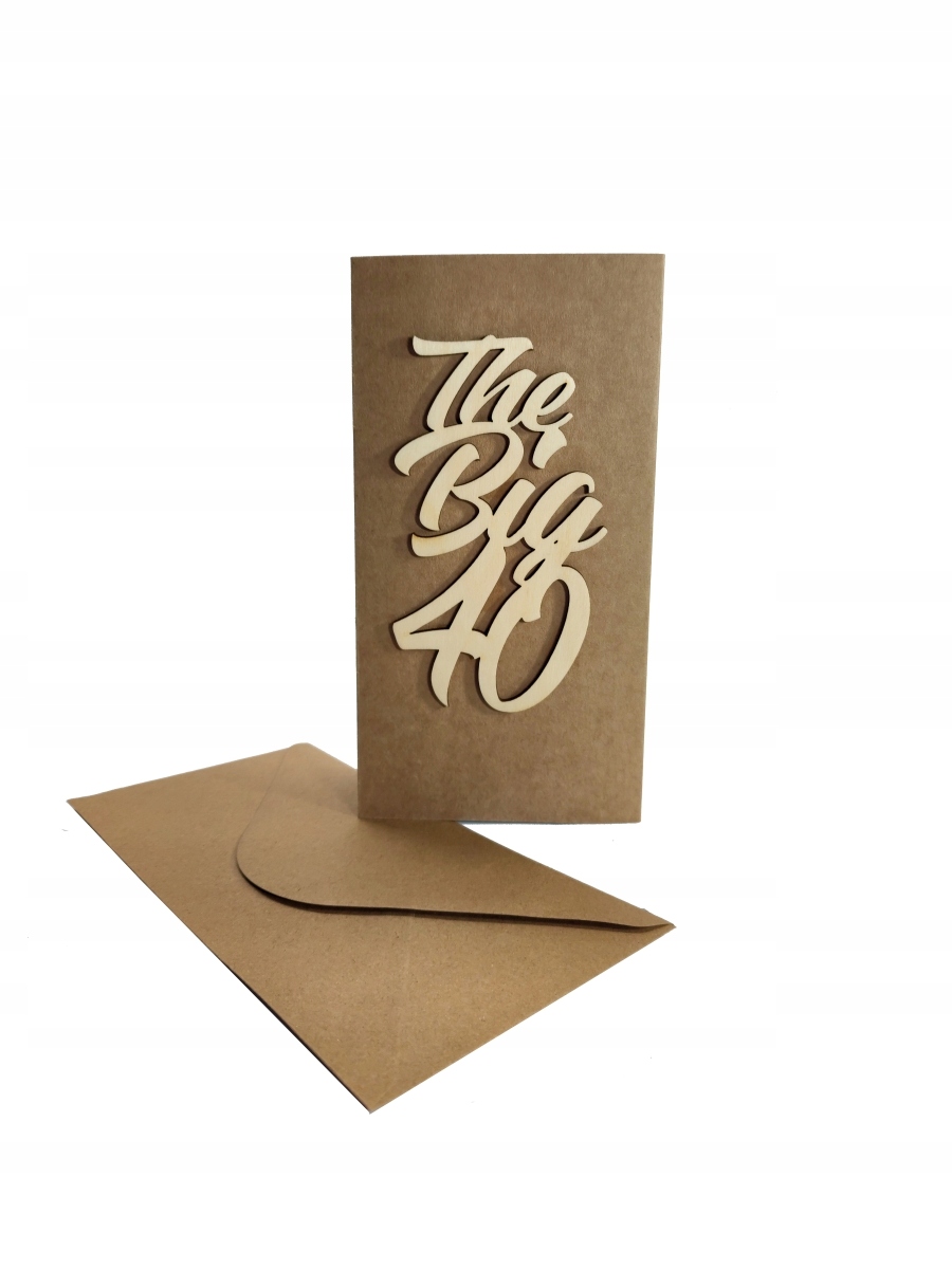 PREZENT NA URODZINY DREWNIANA KARTKA URODZINOWA