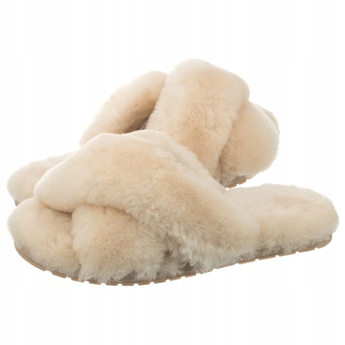 Dámské zateplené Sandále Emu Australia Mayberry Natural W11573 Béžová