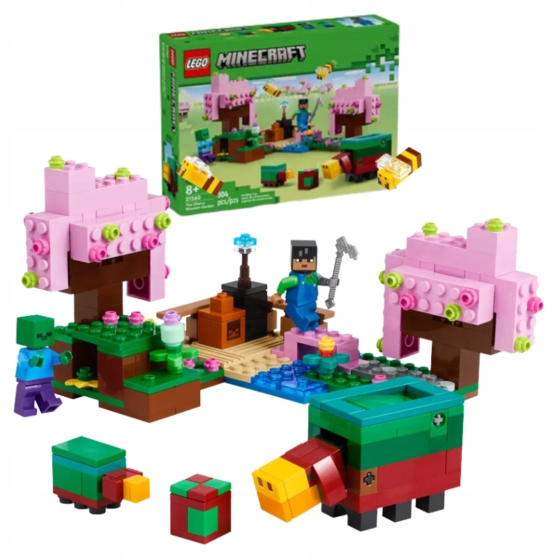 Lego Minecraft Třešňová Zahrada Sada Kostek Stavebnice 304 Dílků Niuchacz