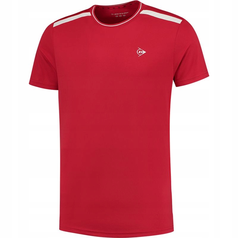 Koszulka Tenisowa Chłopięca Dunlop Club Crew Tee Boy Red/white 152