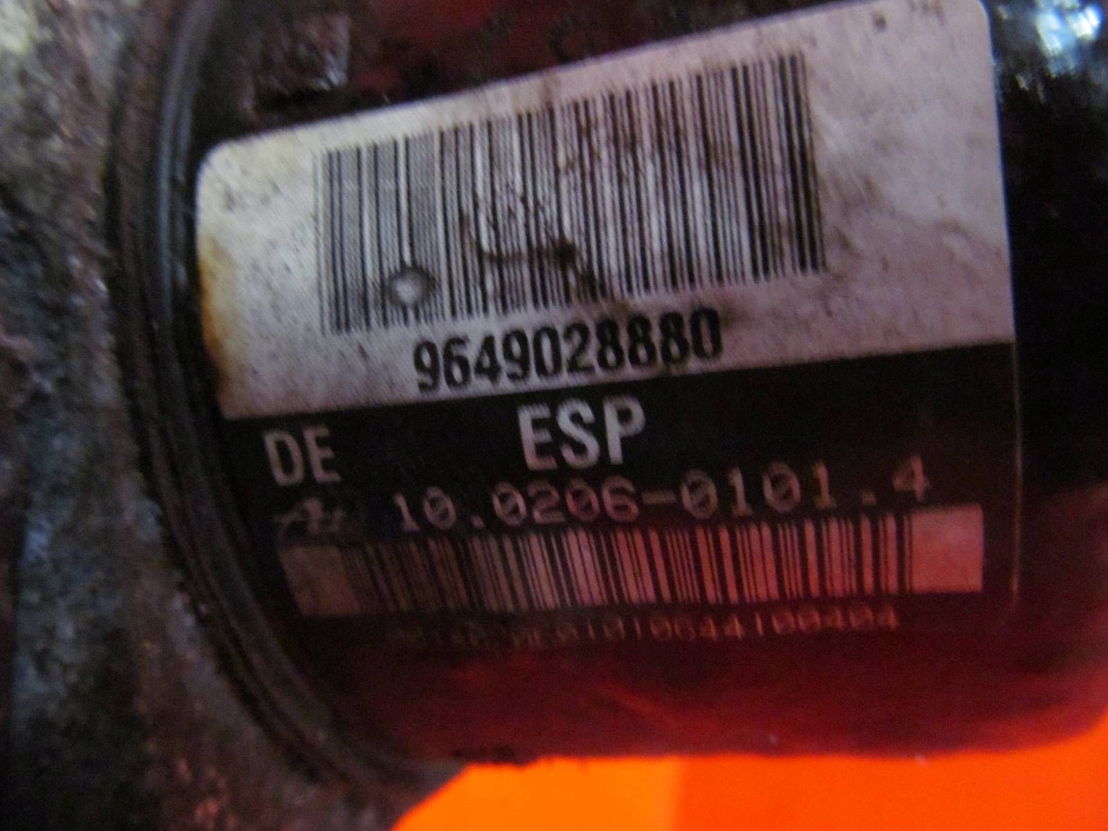 CITROEN C2 C3 e 1 PEUGEOT 206 207 Servofreno ABS ESP 9649028880