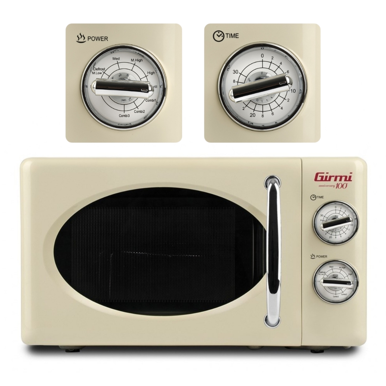 Kuchenka mikrofalowa wolnostojąca Girmi FM2105 cream beżowa 20L 700W Grill