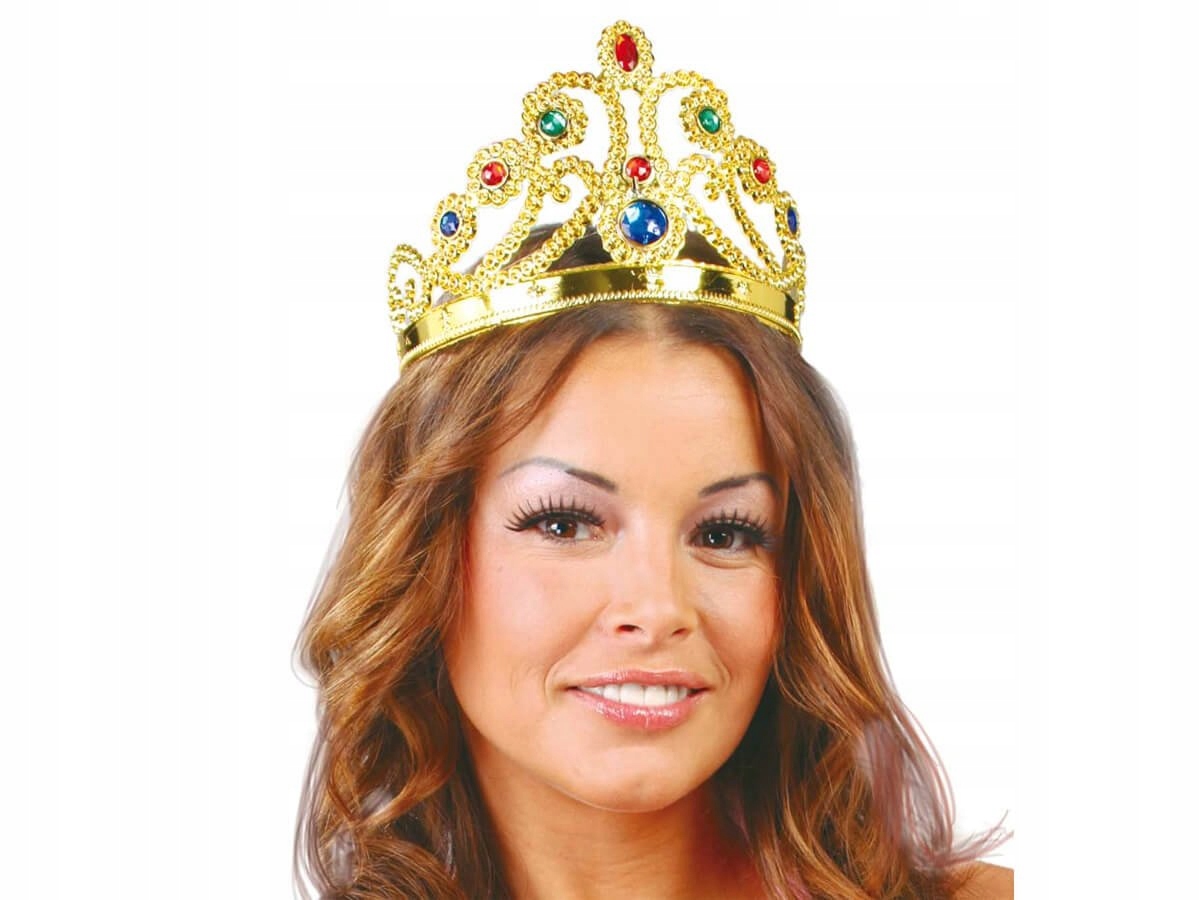 Tiara złota diadem Korona Królowa Balu Urodziny Płeć uniseks