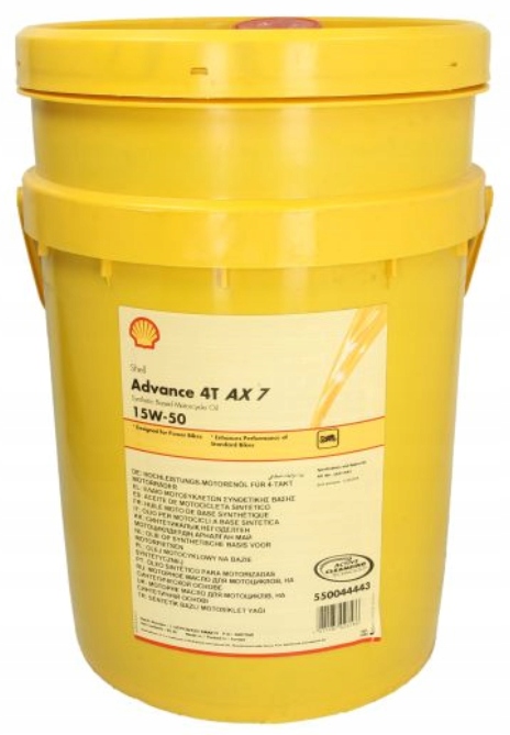 Olej Motocyklowy SHELL Advance 4T AX7 15W-50 20L