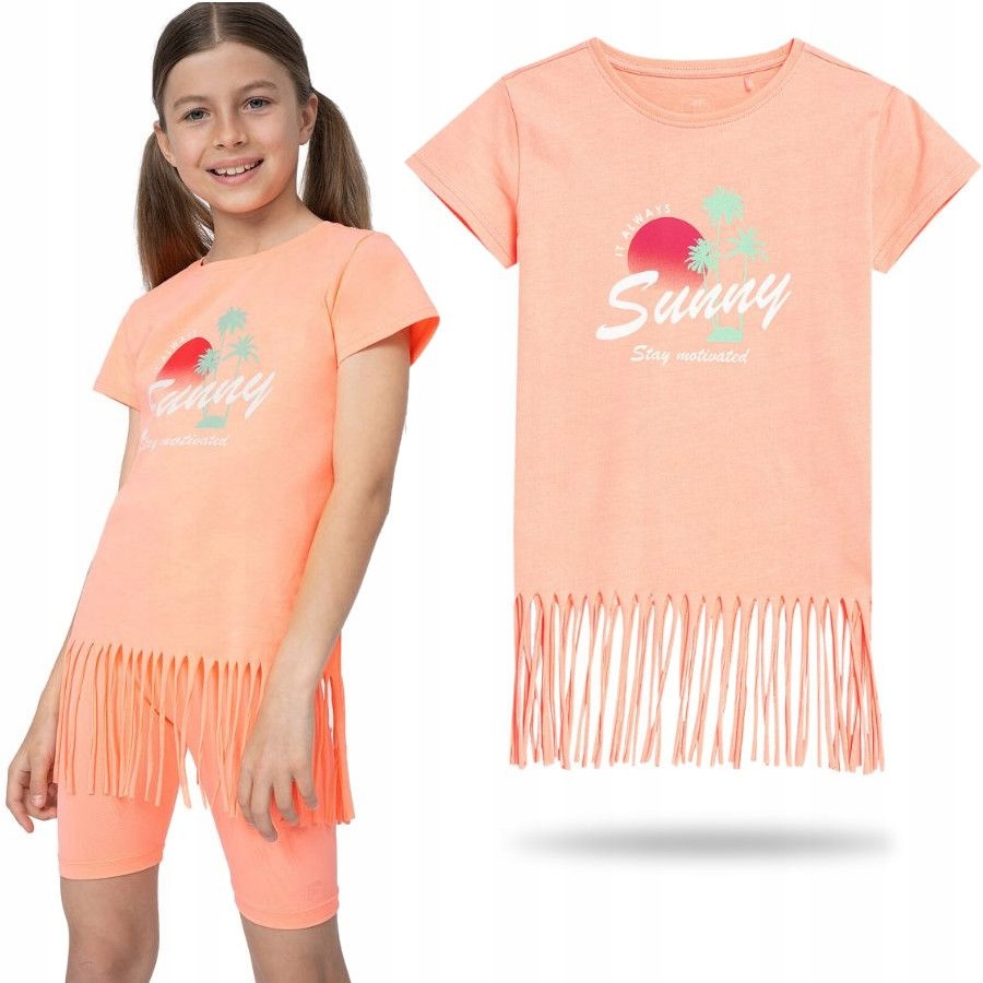 

Koszulka Dziewczęca 4F Podkoszulek T-shirt Sport