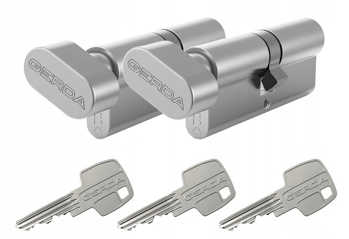 

Komplet wkładek Gerda WKE1 z gałką 45/45G+45/45G