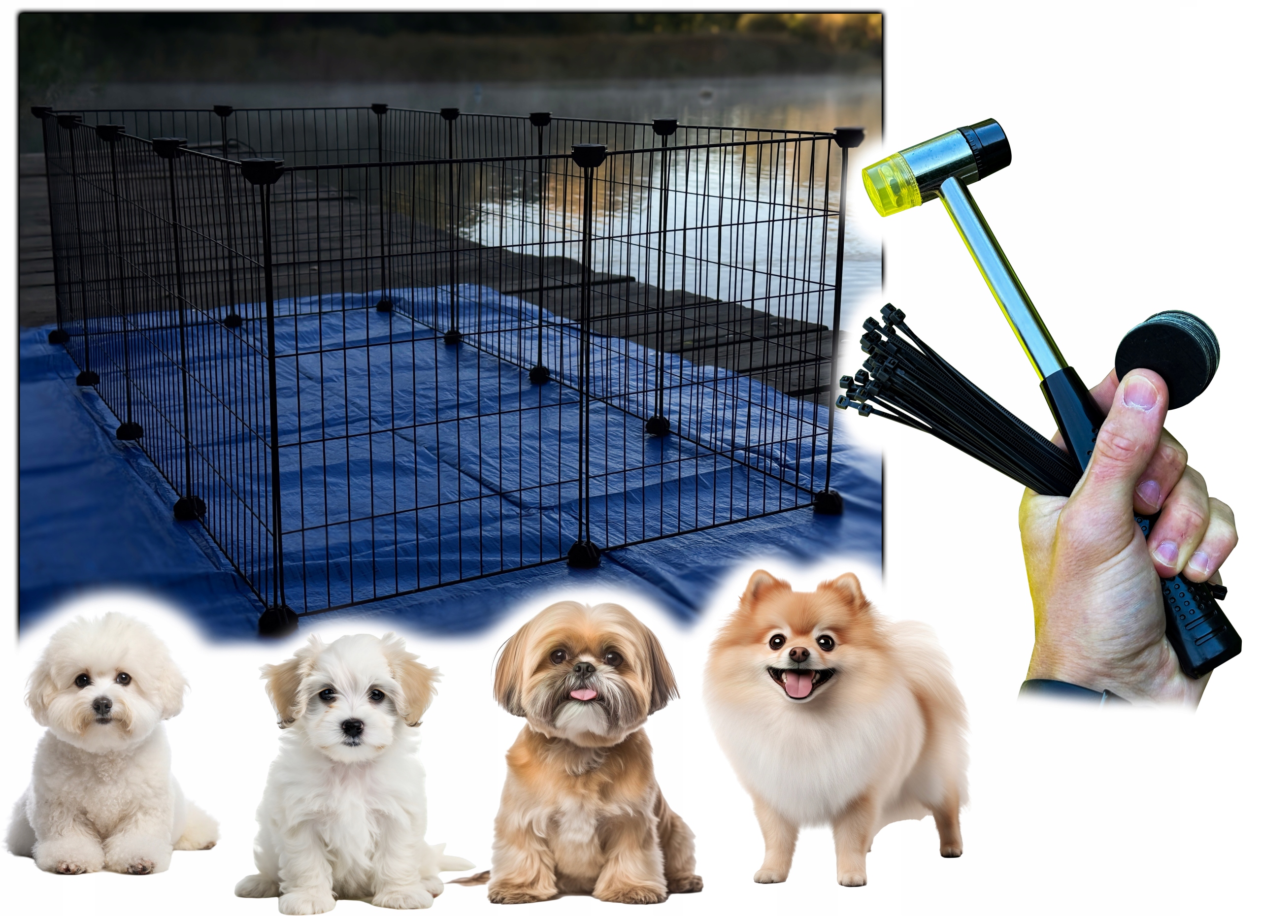 Velký Kotec Pro Štěně, Malého, Mladého Psa Příslušenství Ochranná Podložka Podložka