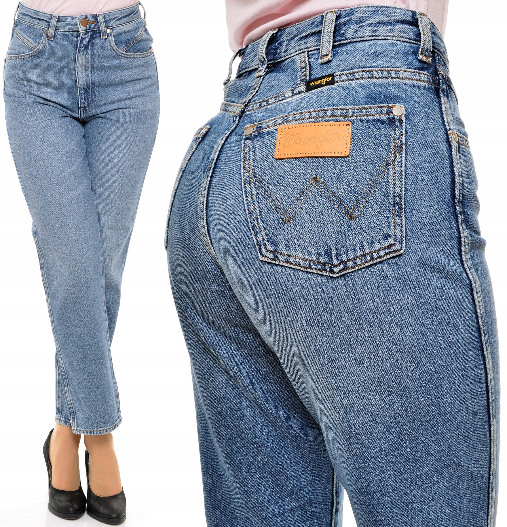 Wrangler džíny High blue Seasonal Mom W25 L32