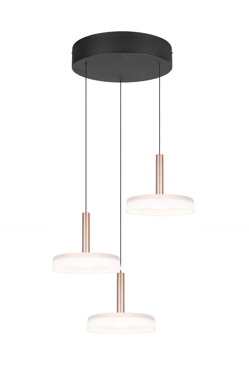 Okrúhle závesné svietidlo hnedé 3 tienidlá Led 7W Celeste Trio Trio