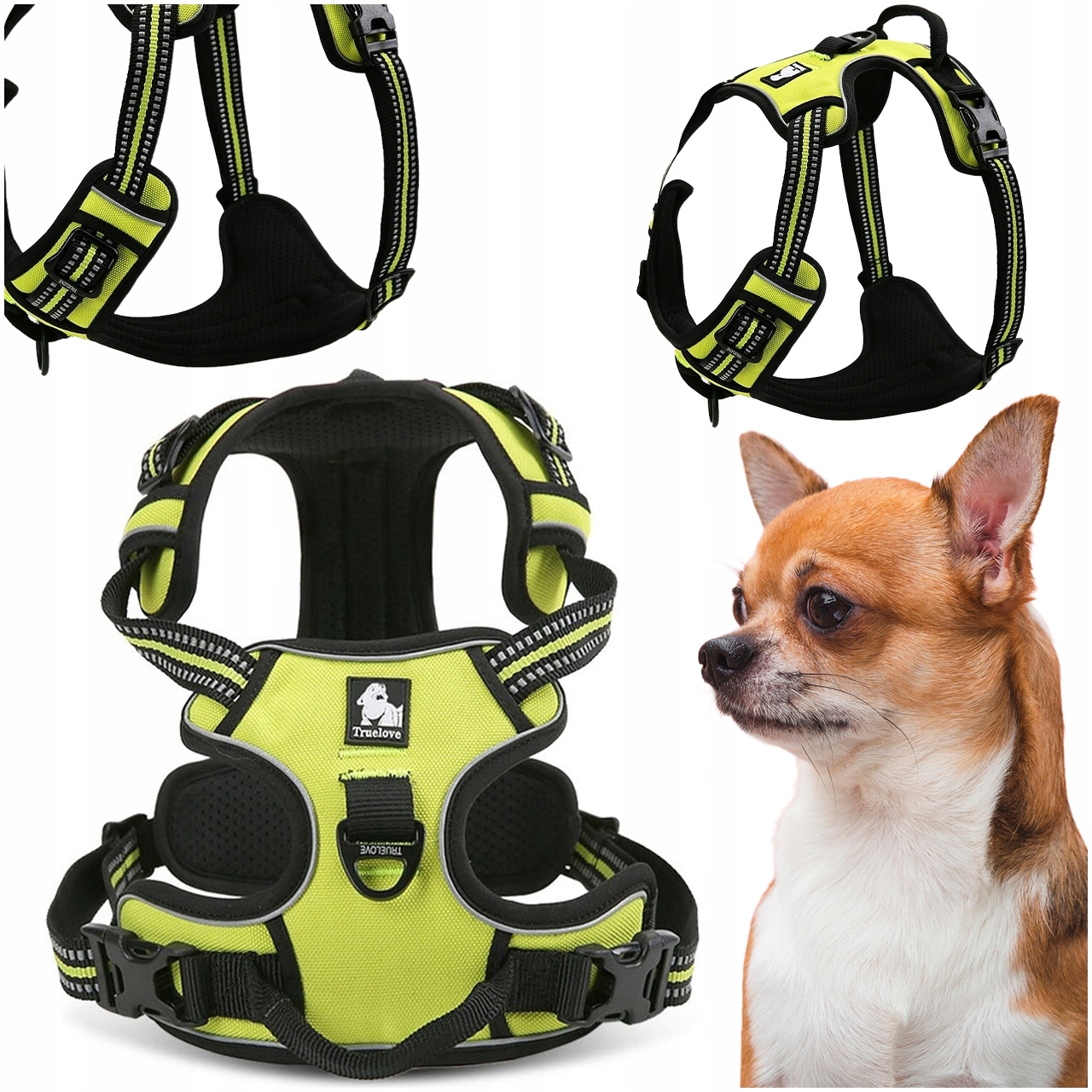 Levně Postroje Pro Psa Truelove Easy Walk Silné, Odolné, Reflexní, Žluté Xs