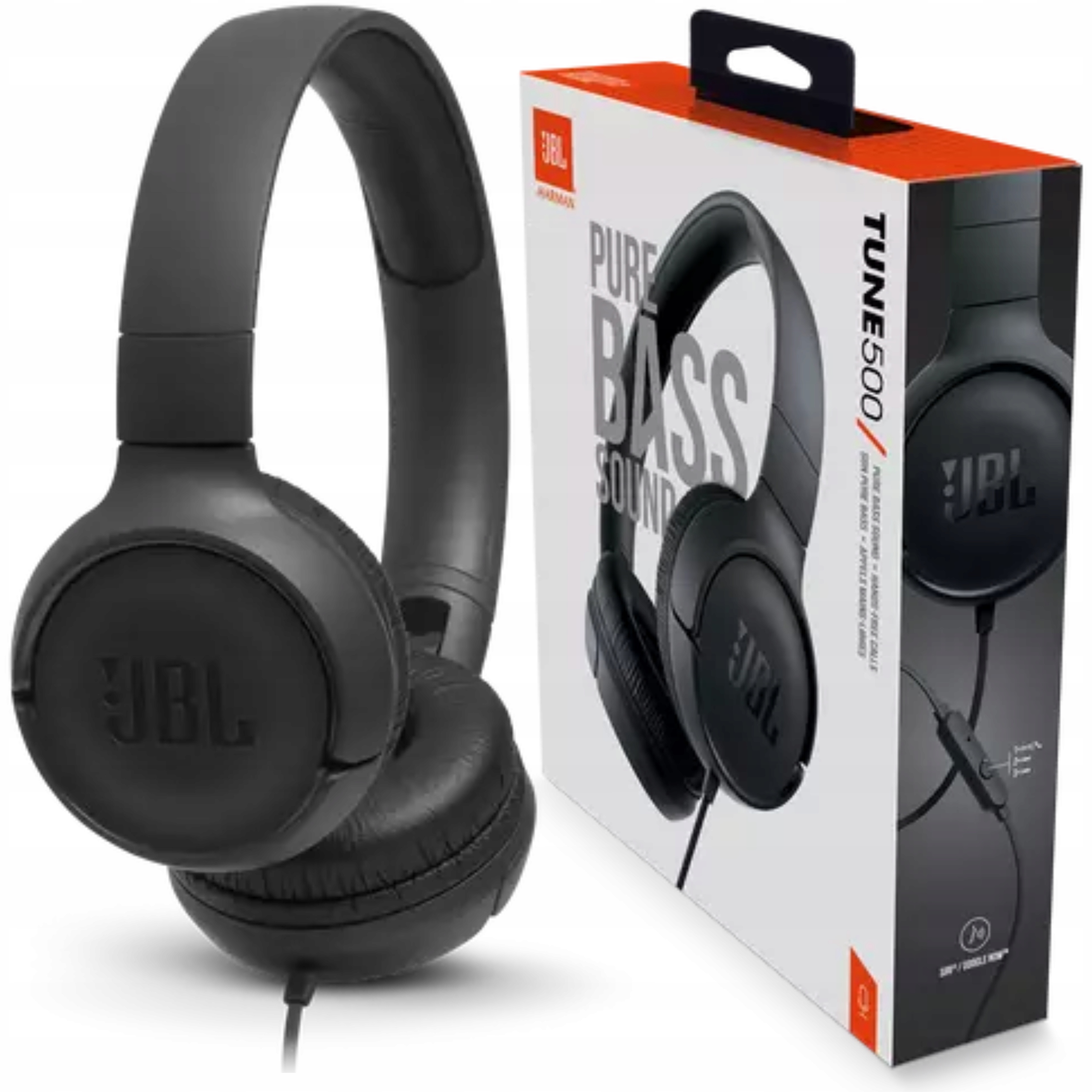 Słuchawki Jbl Nauszne Mikrofon Tune 500 Bluetooth Do Biegania Treningowe