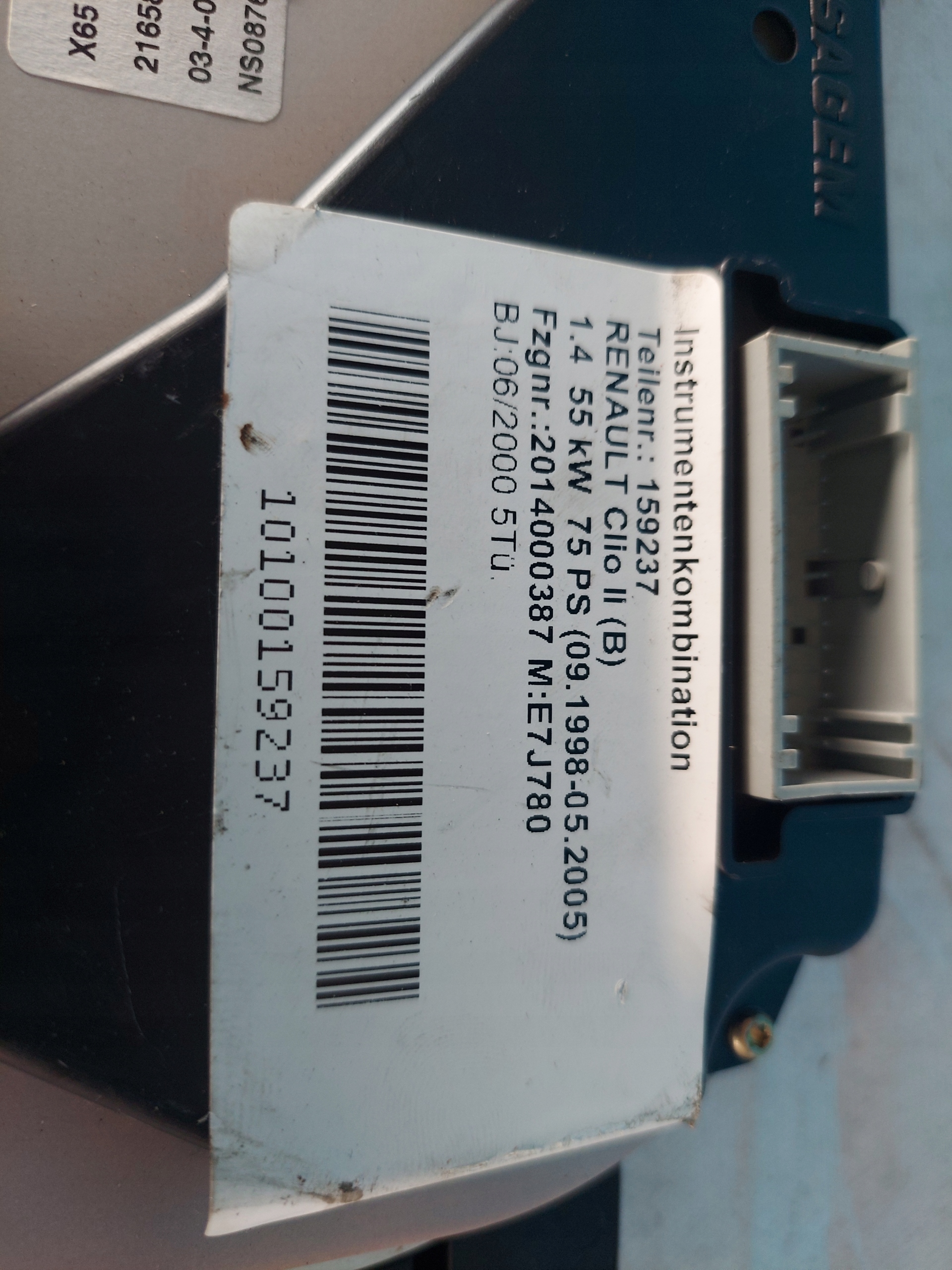 dials clock CLIO II 1.4 B P8200057247