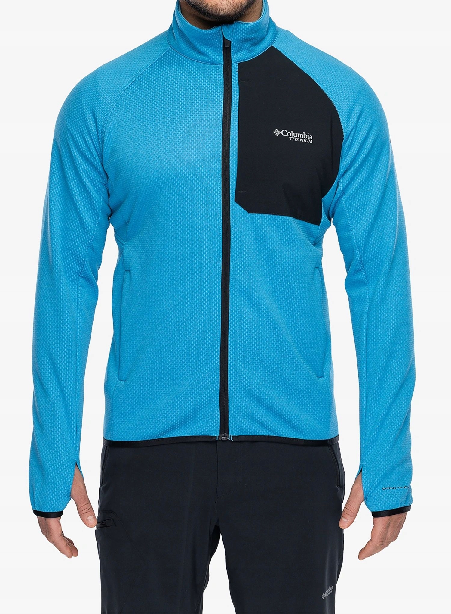 Mikina bez kapuce Columbia Triple Canyon Grid Fleece Fz II compass blue L