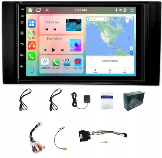 Rádio Android Usb Wifi Bt Ford C-max Kuga Galaxy Smax Focus 4GB 64GB