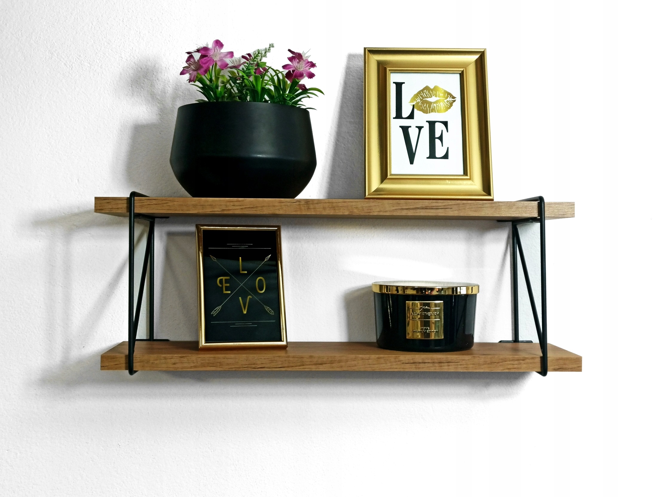 PÓŁKA ŚCIENNA WISZĄCA TYPU LOFT - INDUSTRIALNA Kod producenta 7852