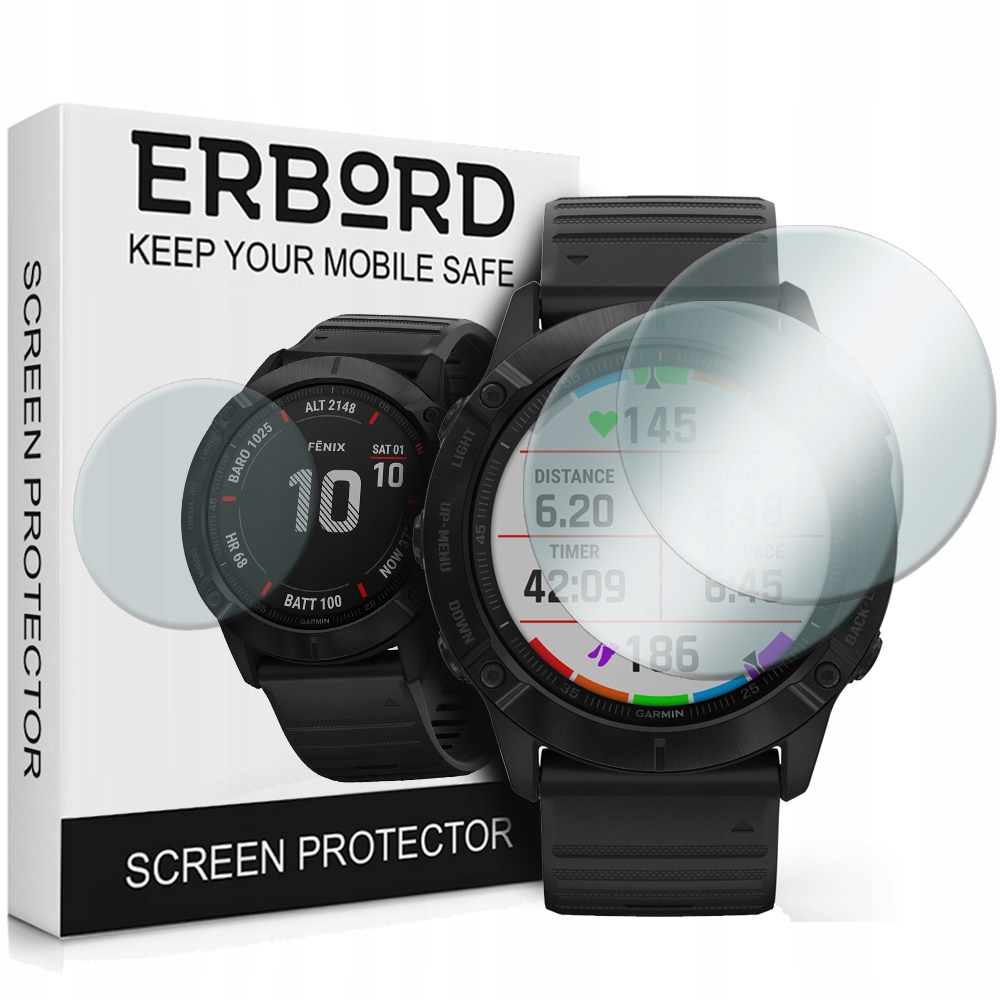 2x SZKŁO HARTOWANE DO GARMIN FENIX 6X/6X PRO + ZESTAW INSTALACYJNY