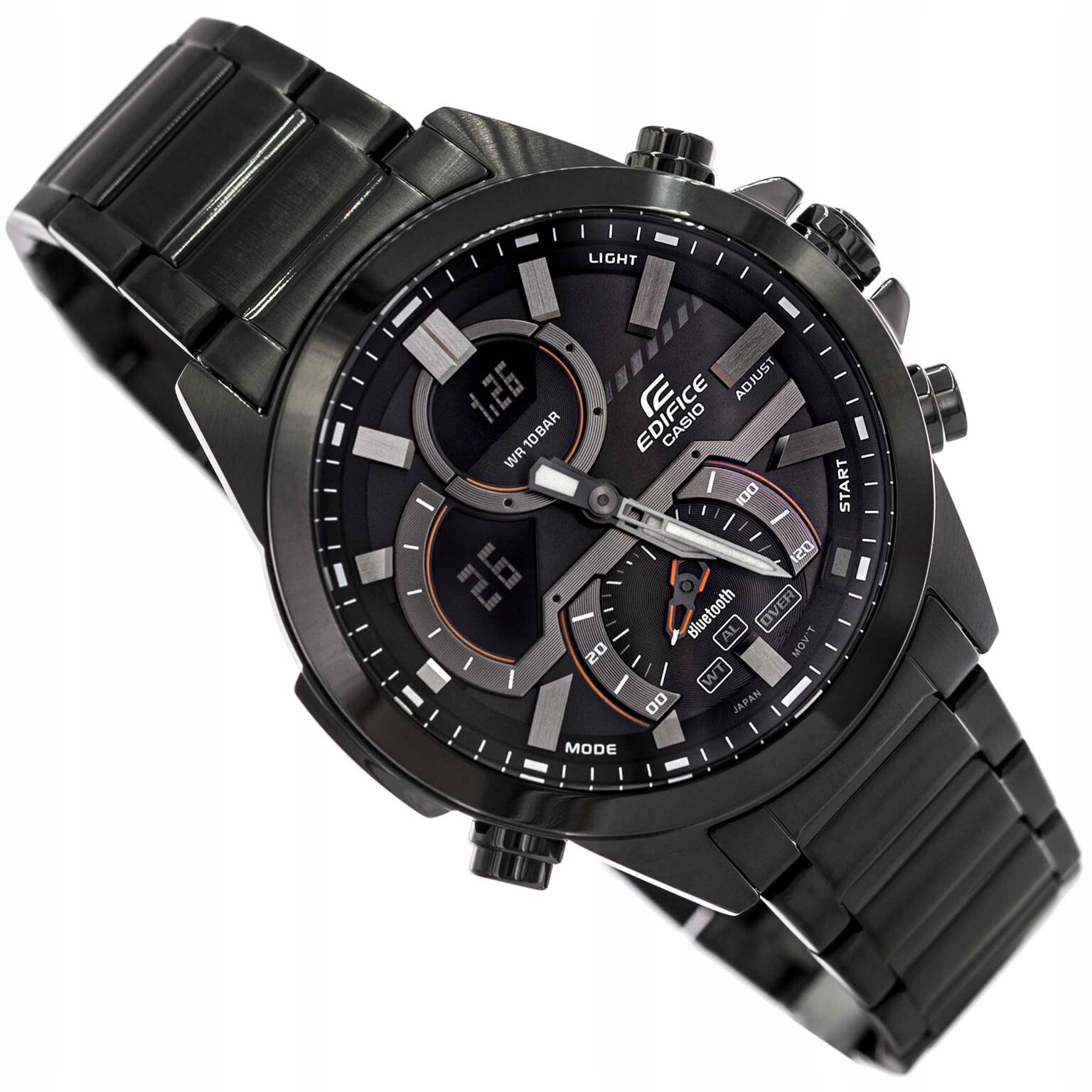 Pánské Hodinky Casio ECB-30DC-1AEF Černé S Bluetooth Stopkami Na Náramku