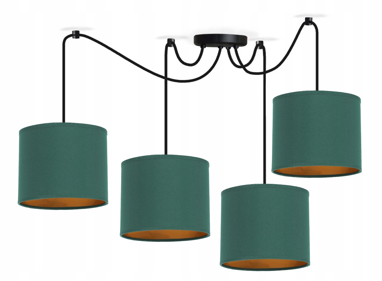 Závěsná stropní lampa Abażur zlatá stropní lampa do obývacího pokoje