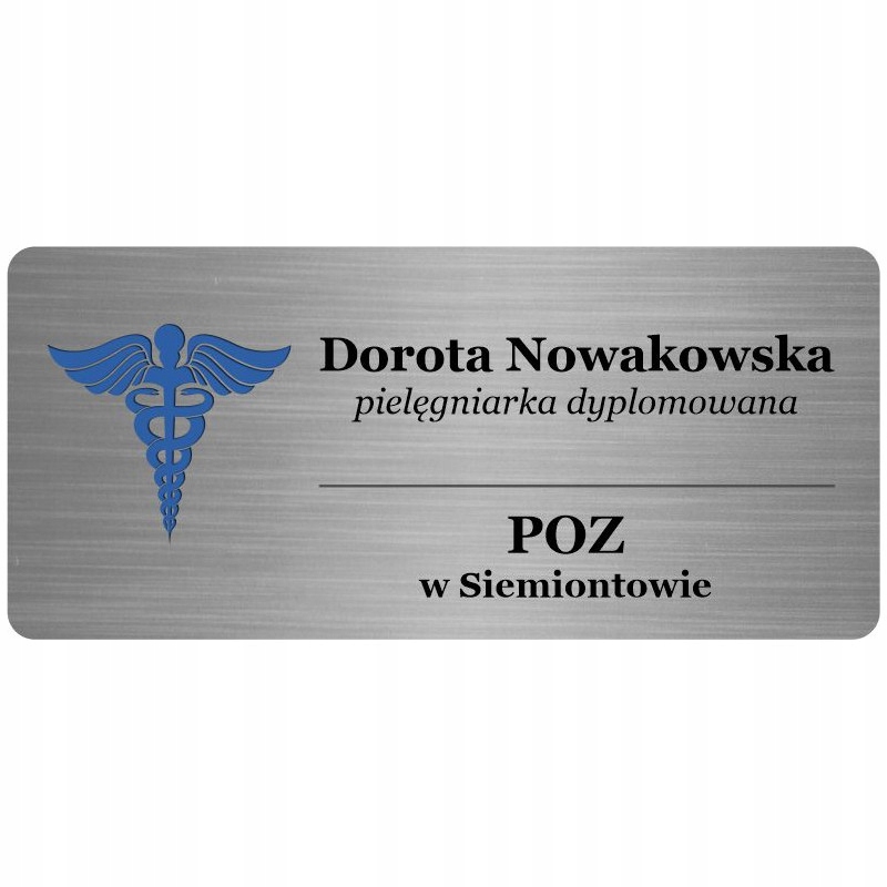 

Identyfikator personalny imienny na magnes nadruk