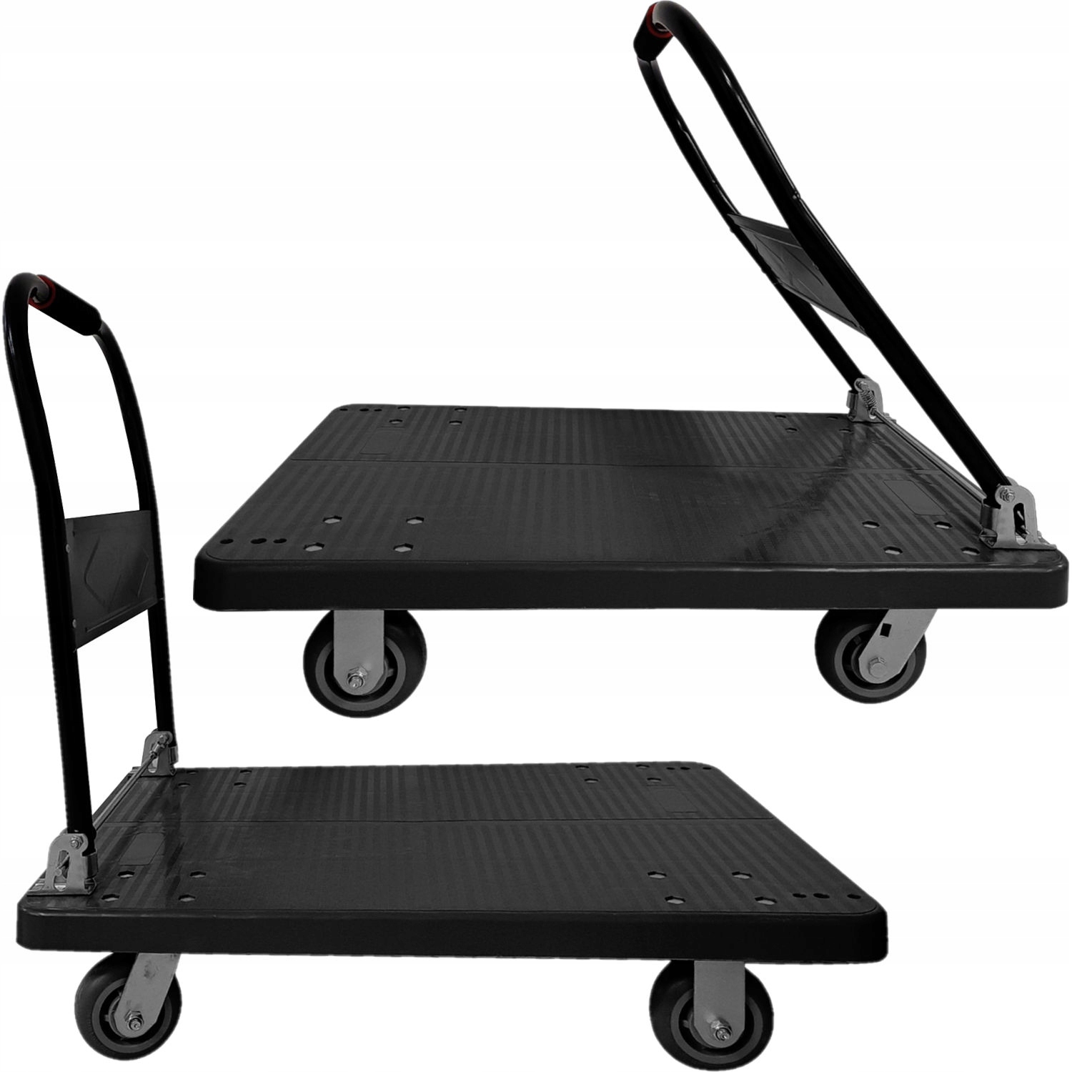 Nákladní Plošinový Skladový Vozík 90X60 CM 400 Kg, Pevný, Pevný A Skládací