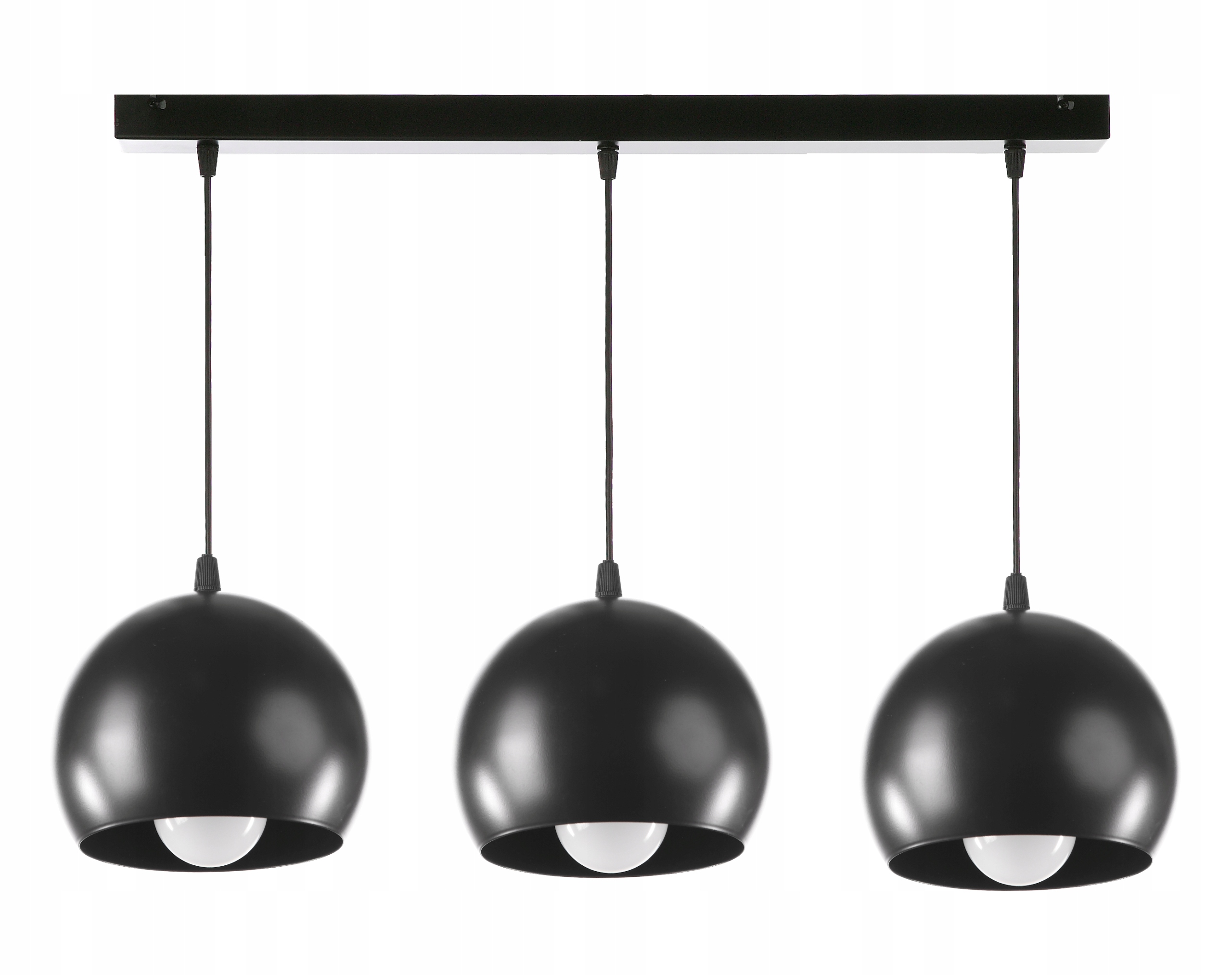 Závěsné Stropní Svítidlo Velké kovové koule E27 Led Edison Černá