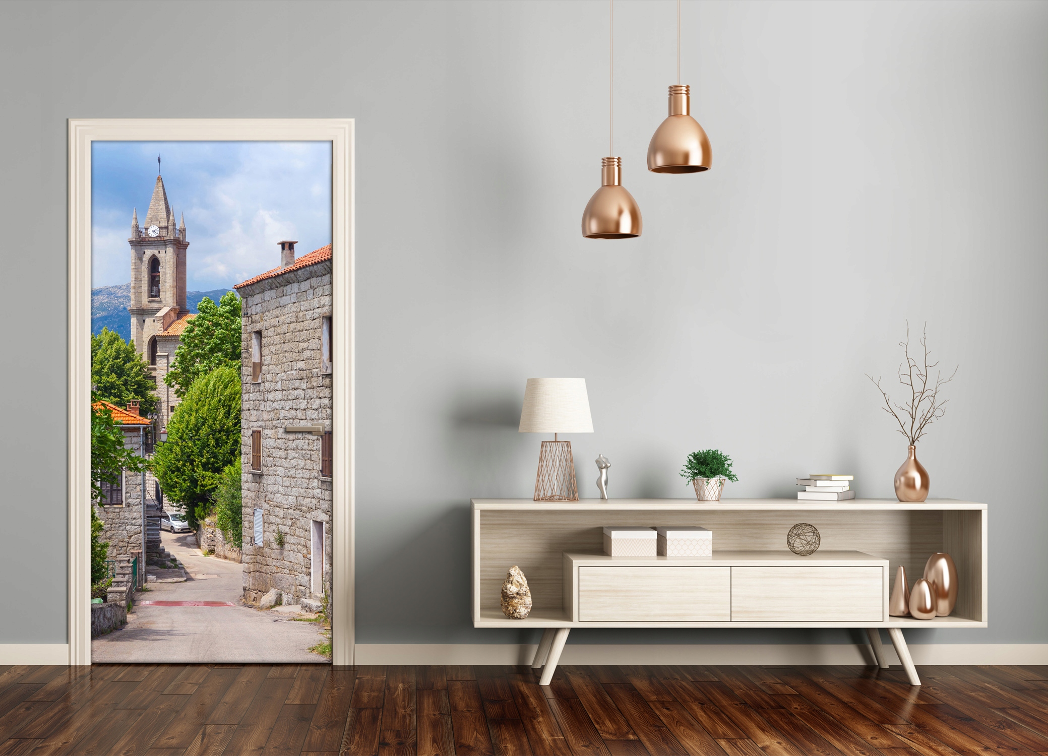 

Fototapeta samoprzylepna na drzwi Miasteczko ulica