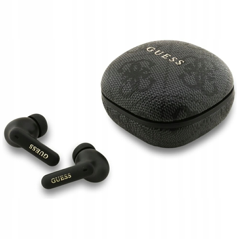 Sluchátka Guess Bezdrátová Bluetooth s nabíjecím pouzdrem Kanálová černá