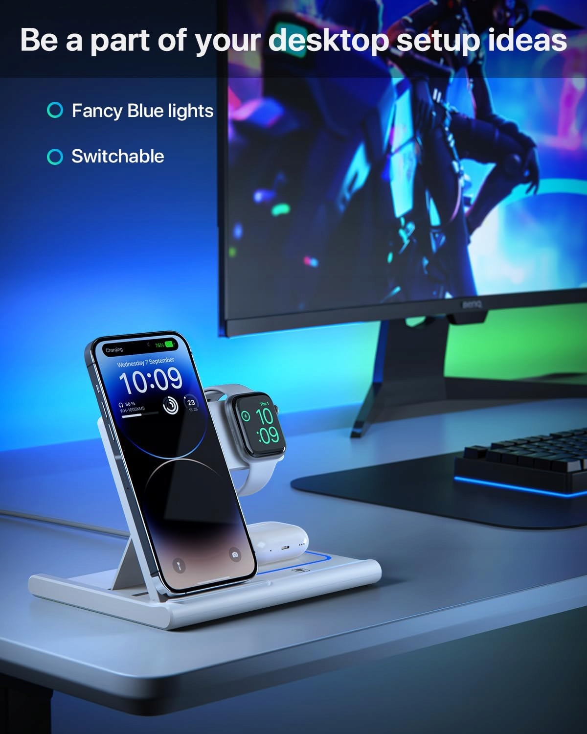 bezprzewodowa stacja ładująca 3 w 1 dla iPhone'a Marka Inna