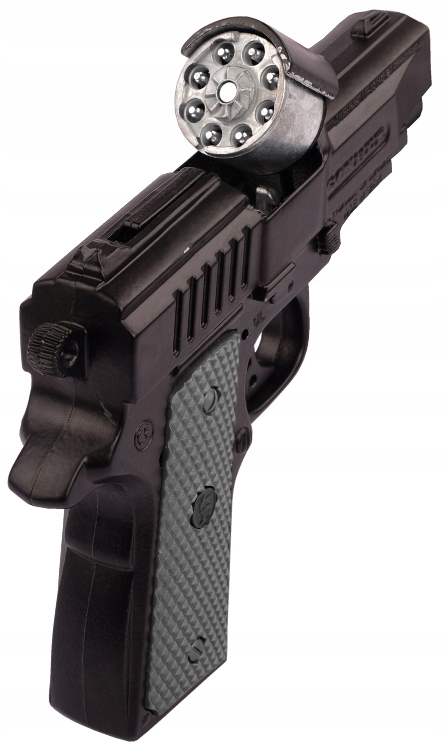 PISTOLET METALOWY NA KAPISZONY POLICYJNY GONHER Wiek dziecka 3 lata +