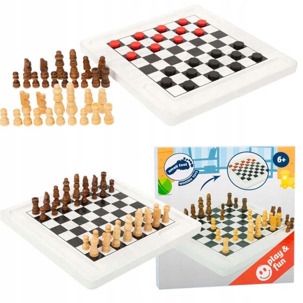 

Szachy i Warcaby Gra planszowa 2w1 Small Foot