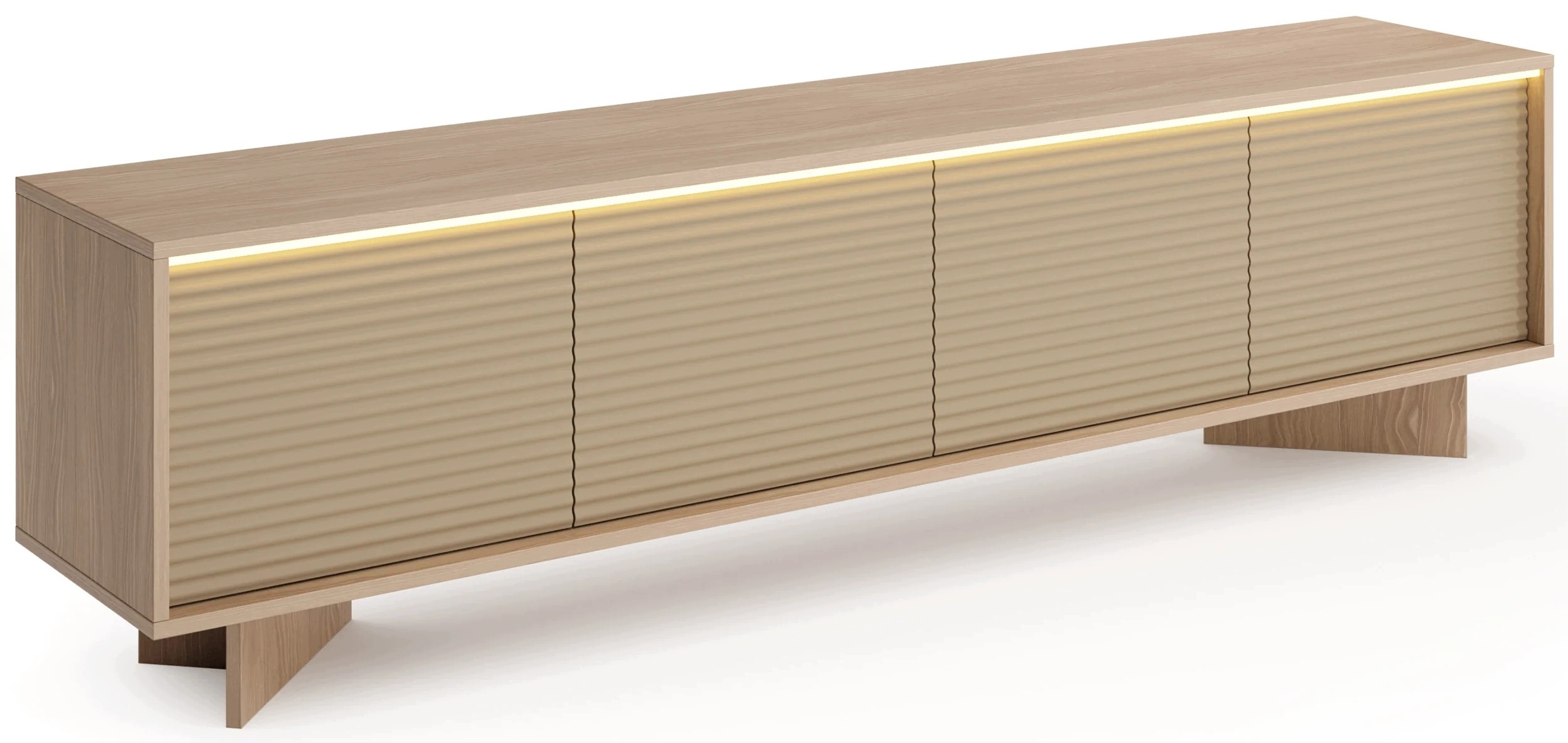 Čtyřdveřová Rtv skříňka Semi Led 204 cm bolivar/cappuccino