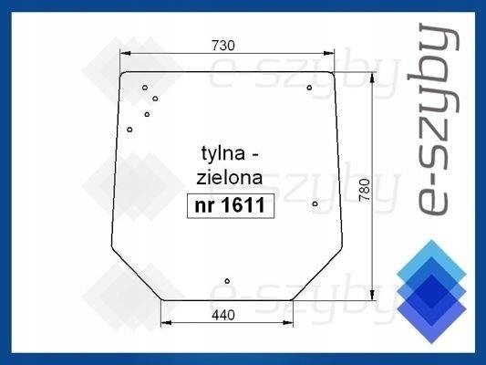 sklo Mf Massey Ferguson 3000 zadní
