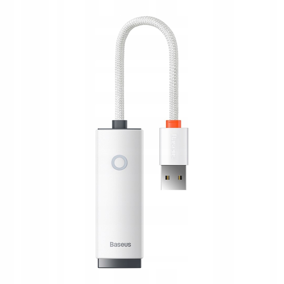 Baseus Adapter Lite Series - USB na RJ45 - 100 Mbps (WKQX000002) biały