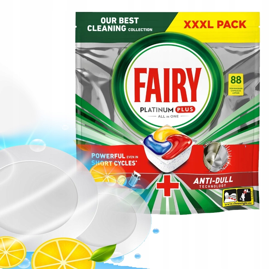 Kapsułki Do Zmywarki Fairy Platinum Plus All In One 88 Sztuk Opakowanie XXL
