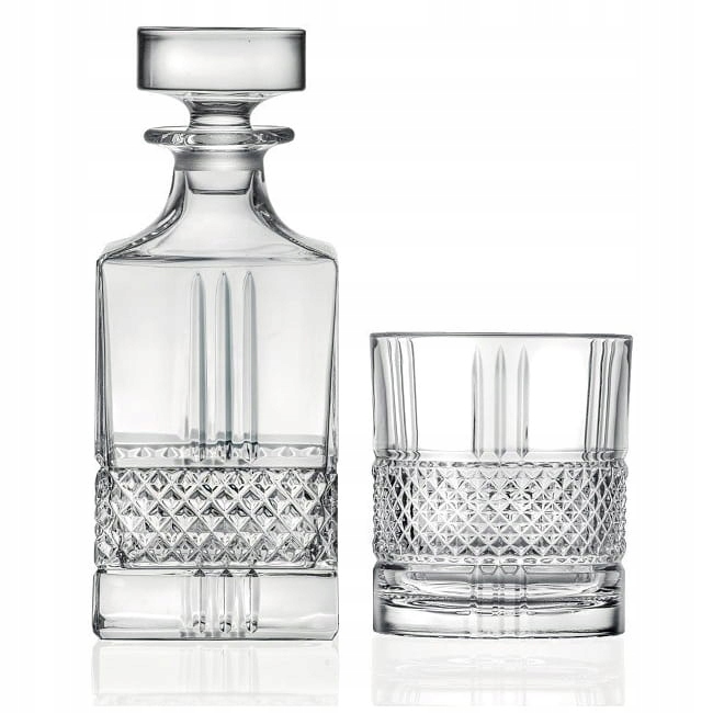 Kryštálový set na whisky 6+1 Rcr Brillante 6 pohárov karafa
