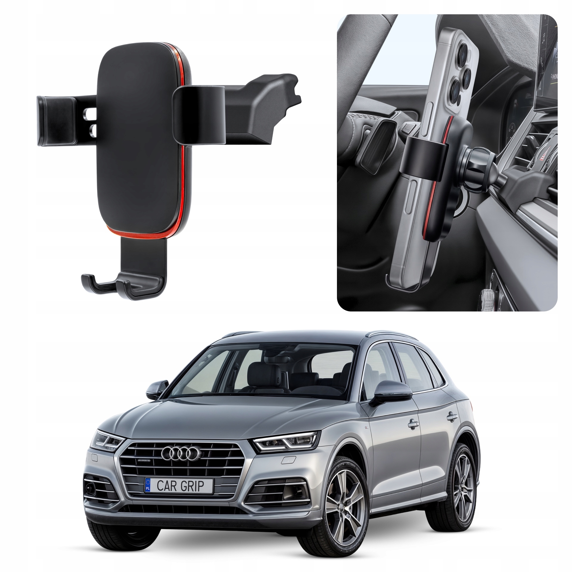 Uchwyt Grawitacyjny Premium dedykowany do Audi Q5 Fy (2017-)