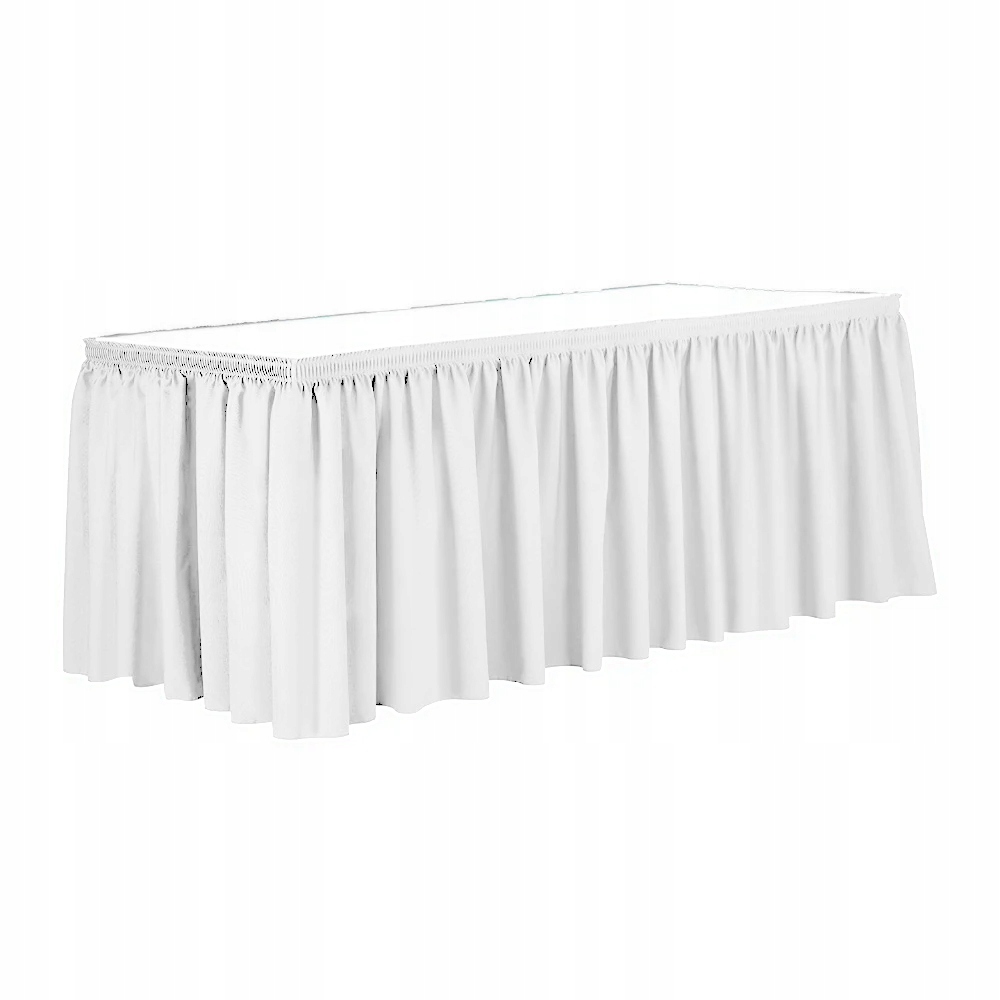 Falbana na stół bankietowy cateringowy Biała skirting 5,65m