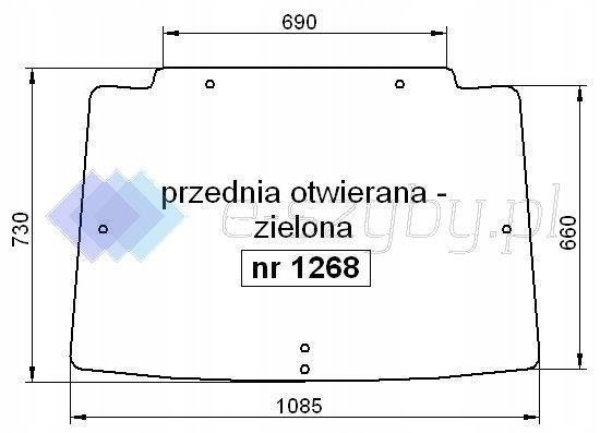 sklo Case Jx 1060C 1070C 1075C, Quantum přední