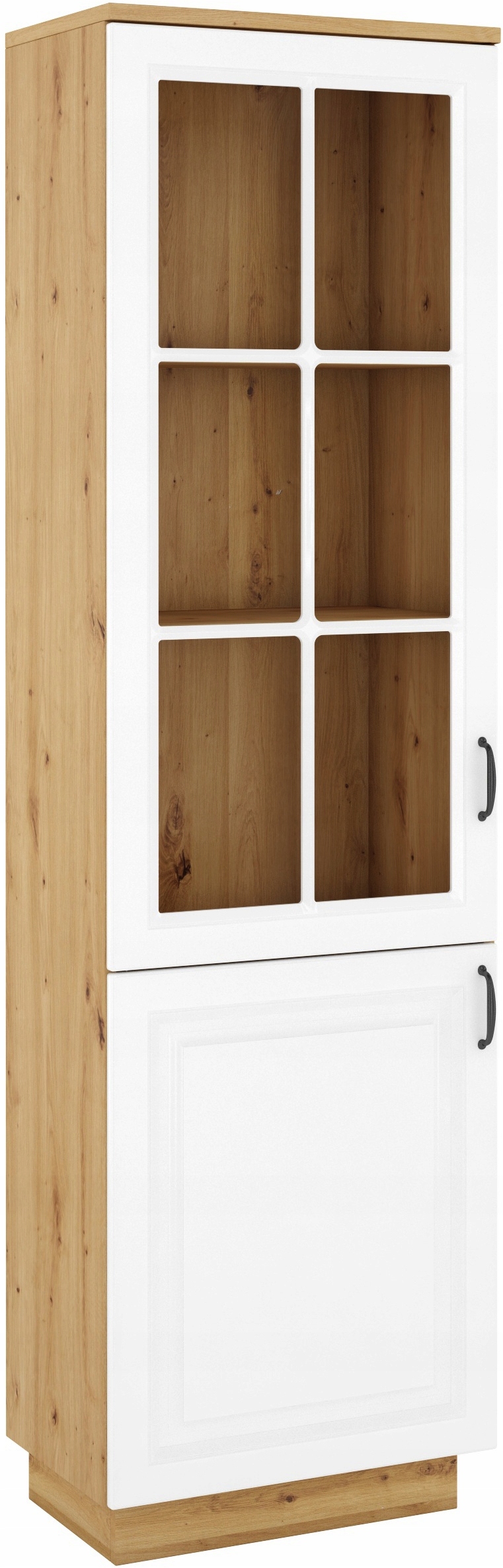 Witryna stojąca szkło salon FLAWIO biała artisan