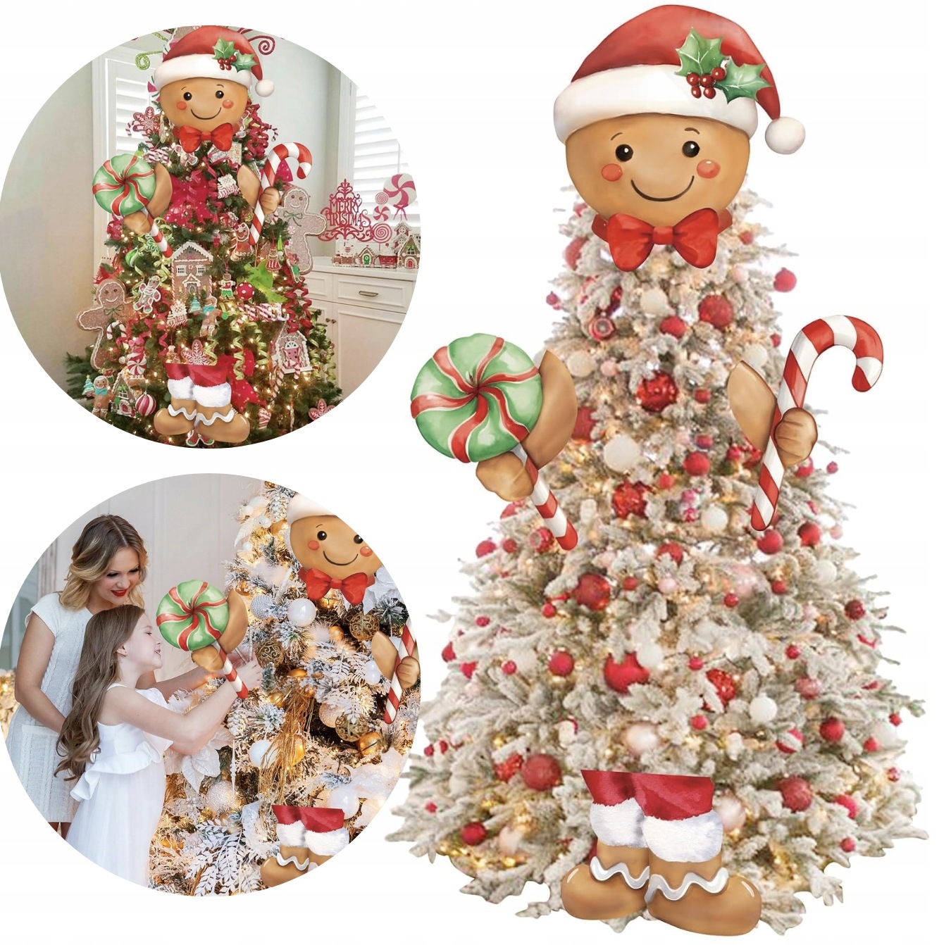 Ozdoba Choinkowa Piernikowy Ludzik Świąteczna Gingerbread Man Na Choinkę
