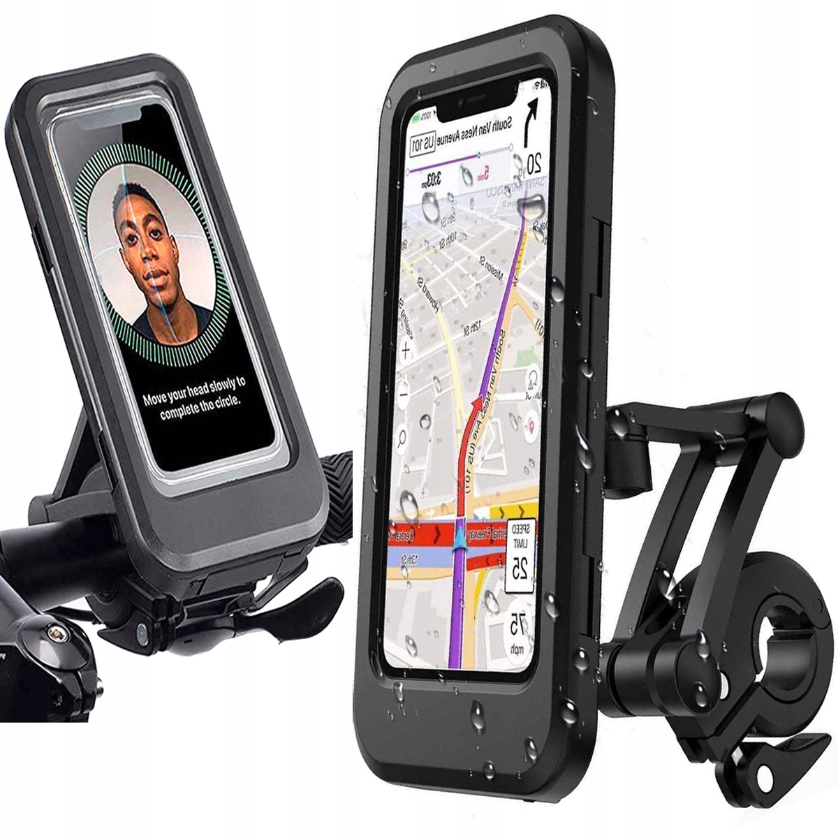 UCHWYT ROWEROWY MOTOCYKL NA TELEFON MONTOWANY NA KIEROWNICĘ ROWERU STABILNY