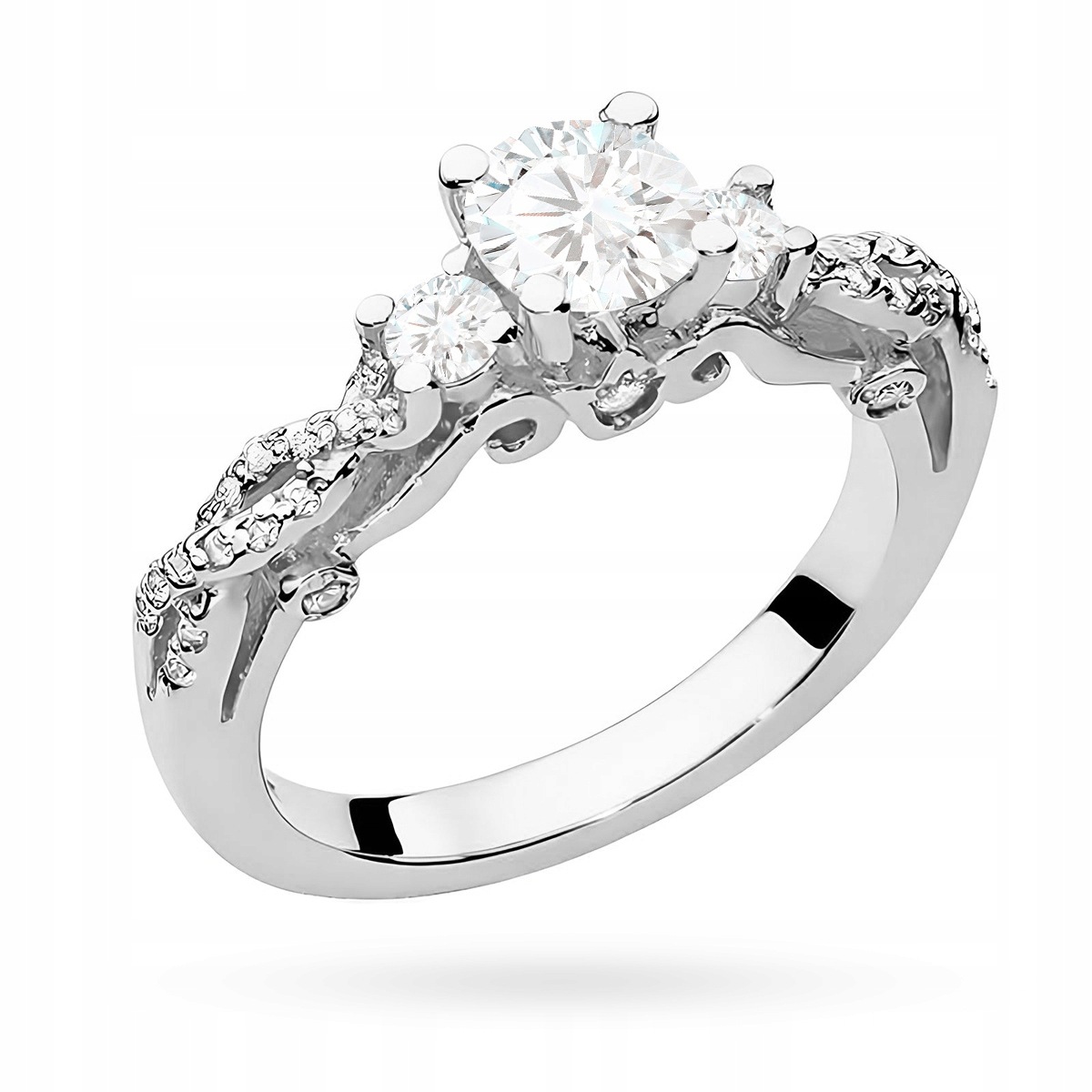 Zlatý Prstýnek Zásnubní pr. 585 s laboratorními diamanty 0,84 ct
