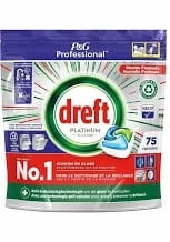 Levně Dreft Platinum All in One kapsle do myčky 75 ks 1118 g