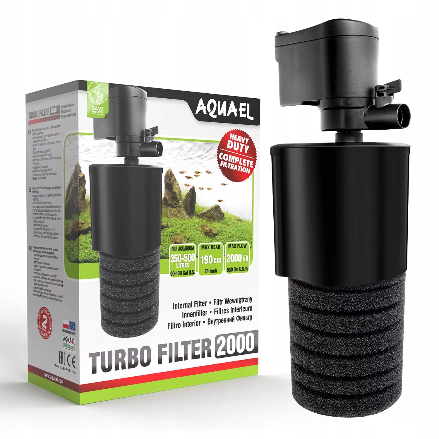 Filtr Wewnętrzny Aquael Turbo 2000