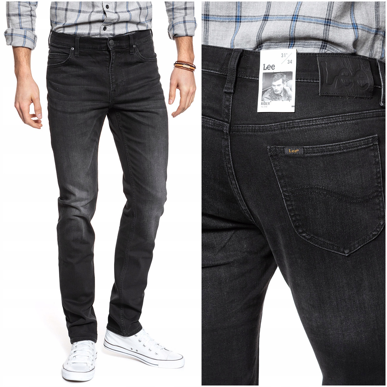 

Lee Rider Męskie Spodnie Jeansowe Slim W30 L34