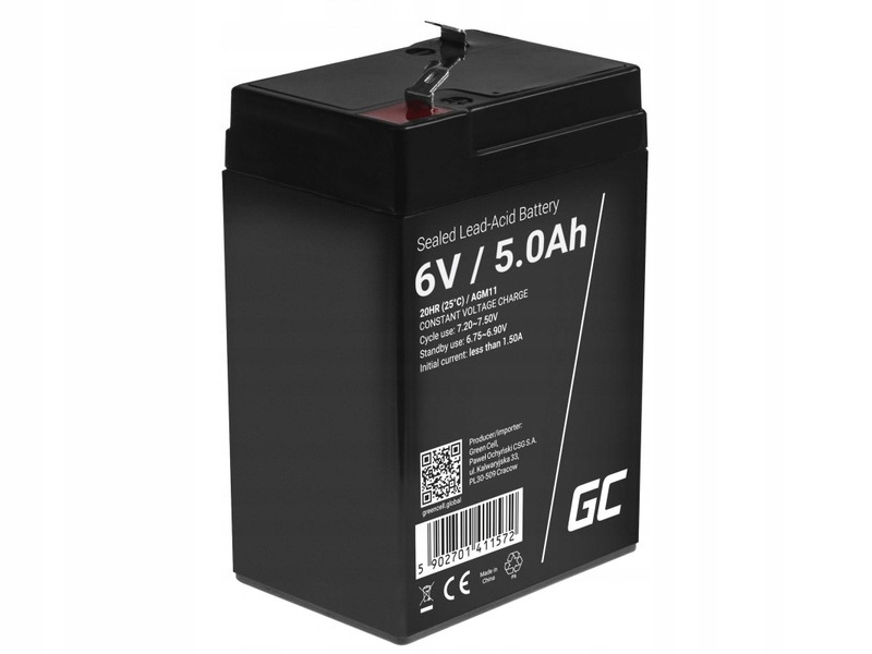 Akumulator GREENCELL AGM11 5Ah 6V