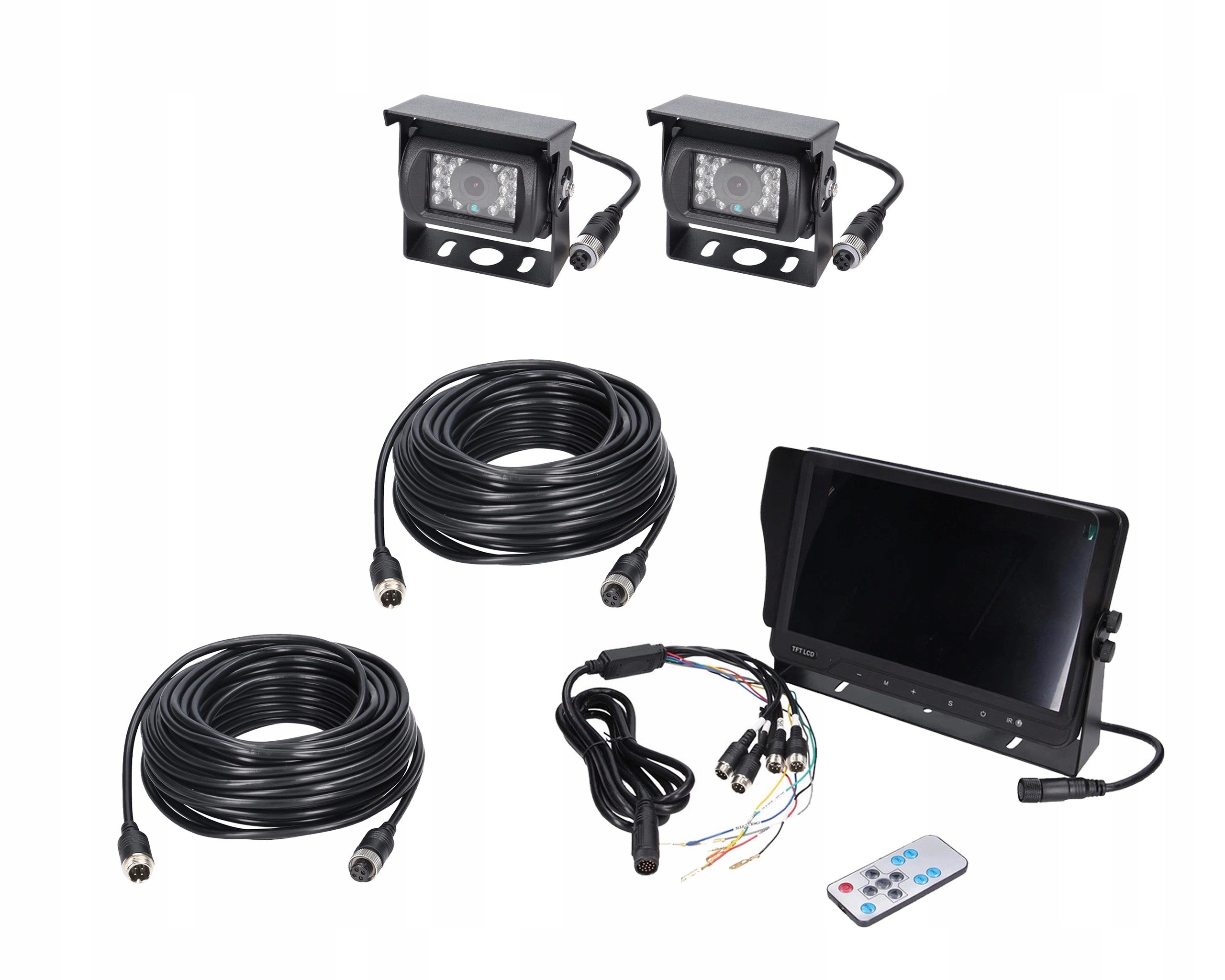 Sada pro monitorování vozidla Ahd 10 palců, 2 kamery