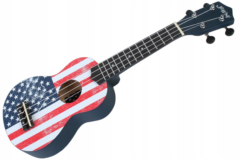 Jeremi S3-AM ukulele sopranowe z motywem flagi