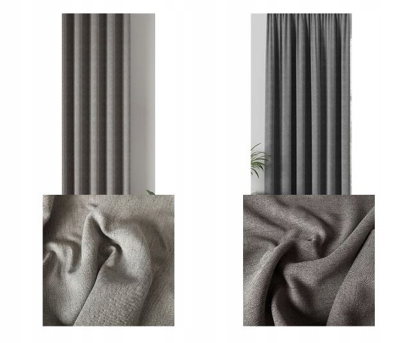 

Zasłona Blackout Zaciemnia Szara Jakość sz 220x160