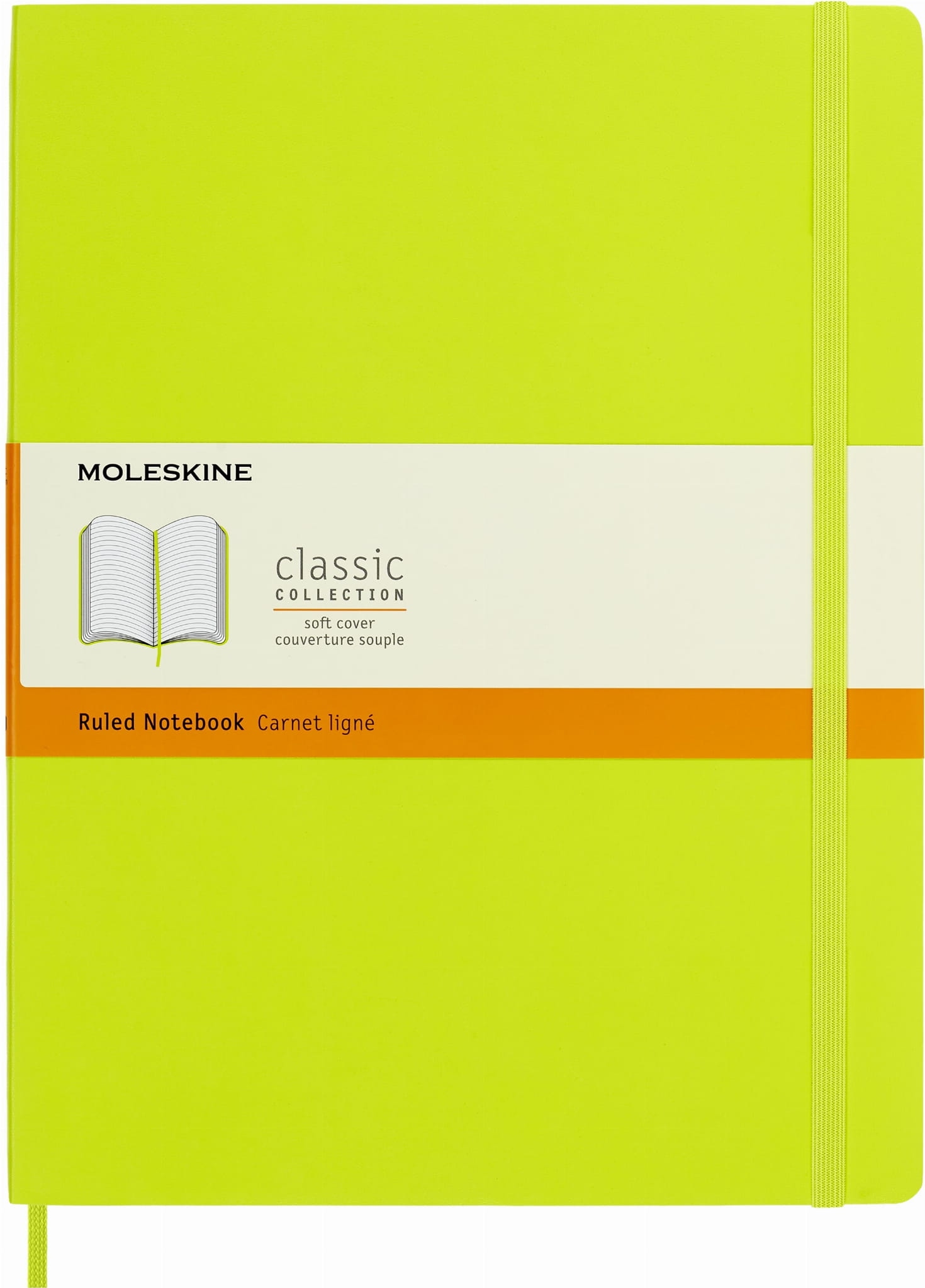 Notatnik Moleskine Classic XL linie, miękka oprawa, limonka